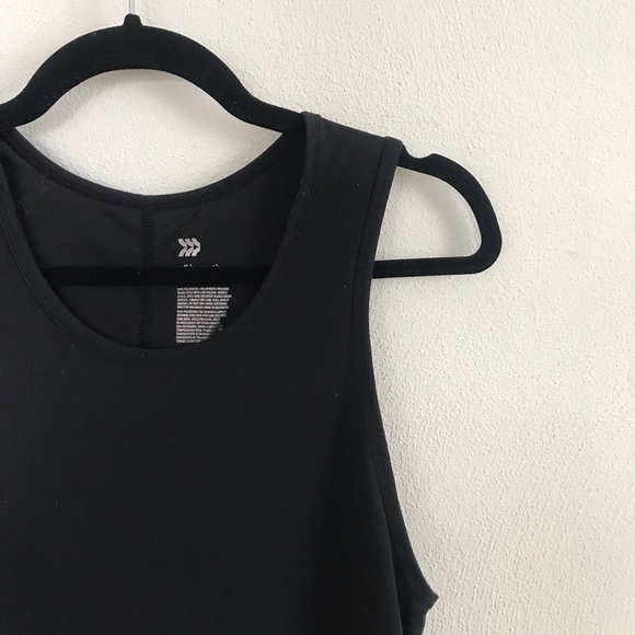 Small Black Activewear Workout Tank Top Muscle Tee - Picture 3 of 5